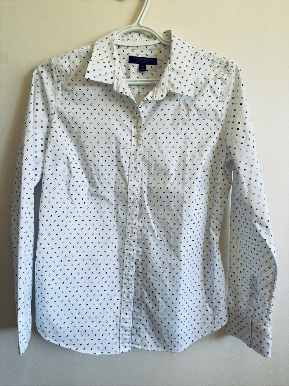 2 Shirts / White Micro-Print And Dusty Pink Button-Down Shirt